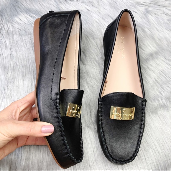 kate spade black loafers